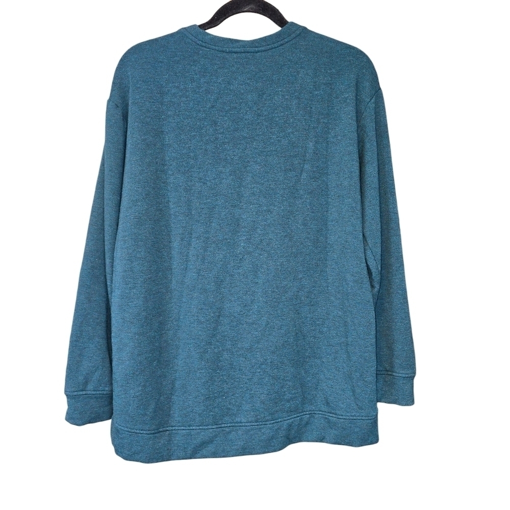 Orvis Cozy Long Sleeve Crewneck Pullover Sweatshirt Green Size Medium - Picture 2 of 9